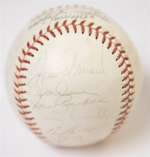 1964 LA Dodgers Team Signed Baseball - 25 Signatures (w/ 4 HOFers - Koufax, Drysdale, Alston, Durocher) - JSA LOA