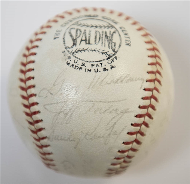 1964 LA Dodgers Team Signed Baseball - 25 Signatures (w/ 4 HOFers - Koufax, Drysdale, Alston, Durocher) - JSA LOA