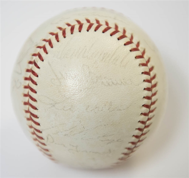 1964 LA Dodgers Team Signed Baseball - 25 Signatures (w/ 4 HOFers - Koufax, Drysdale, Alston, Durocher) - JSA LOA