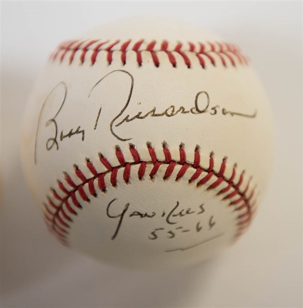 Lot of 3 Yankees Signed Baseballs w. Ford & Larsen