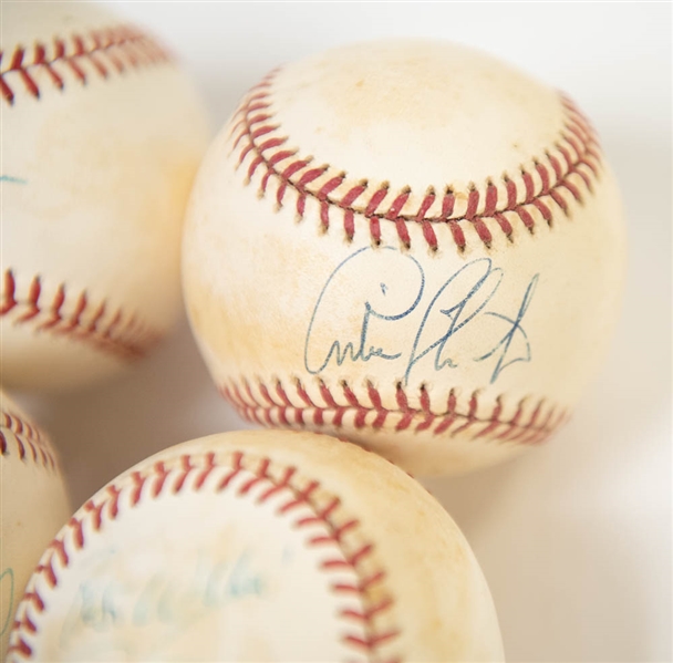 Lot Of 6 HOF & Stars Signed Baseballs w. Warren Spahn