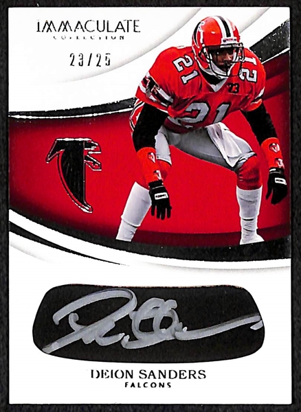 2018 Panini Immaculate Deion Sanders 23/25 Autograph Card