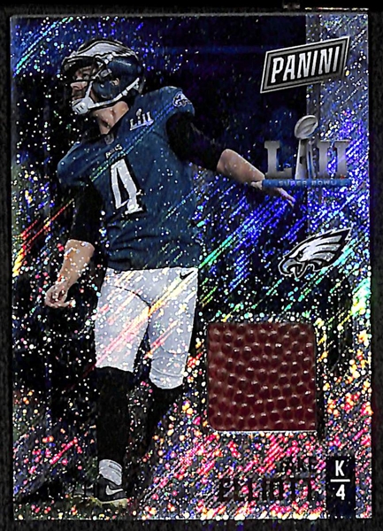Lot of (5) 2018 Panini Black Friday Eagles Super Bowl Game Used Football Relic Cards