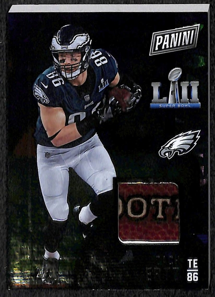 Lot of (5) 2018 Panini Black Friday Eagles Super Bowl Game Used Football Relic Cards