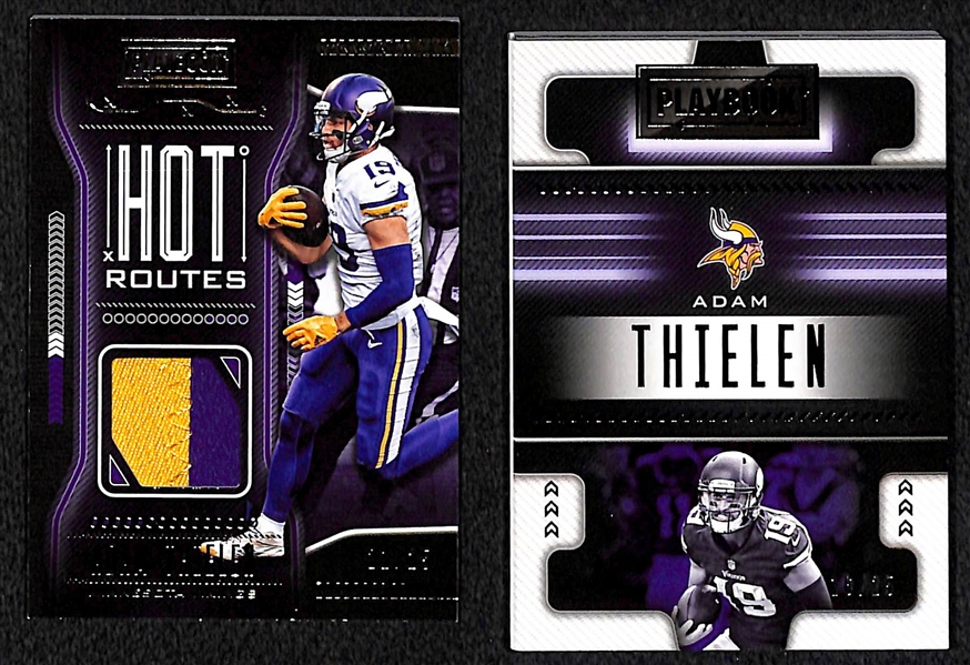 2018 Panini Playbook Adam Thielen Autograph & Patch Cards