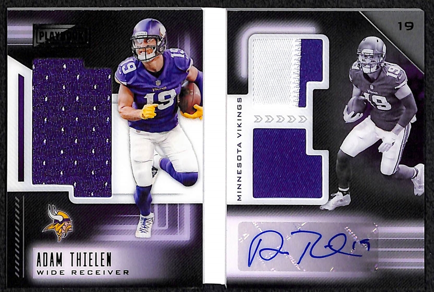 2018 Panini Playbook Adam Thielen Autograph & Patch Cards