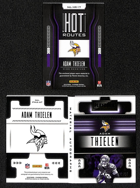 2018 Panini Playbook Adam Thielen Autograph & Patch Cards