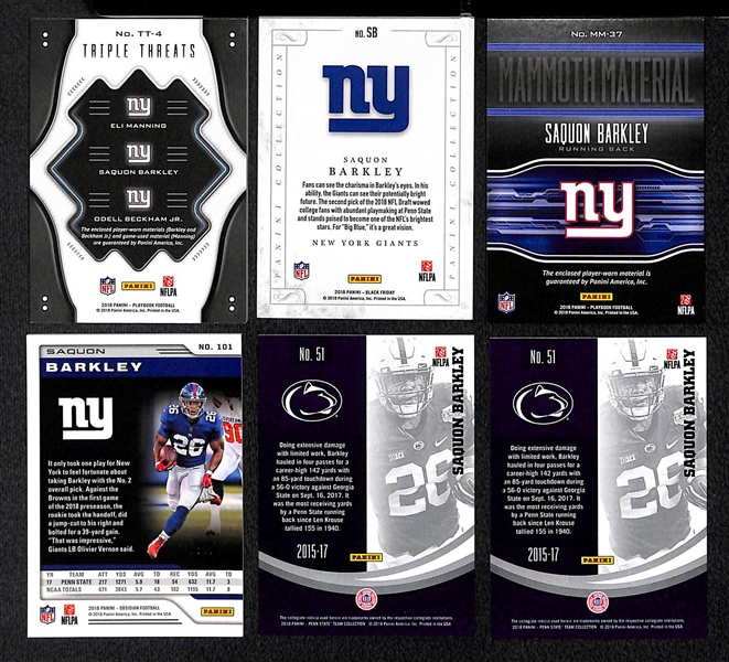 Saquon Barkley Jersey Cards & Rookies Lot