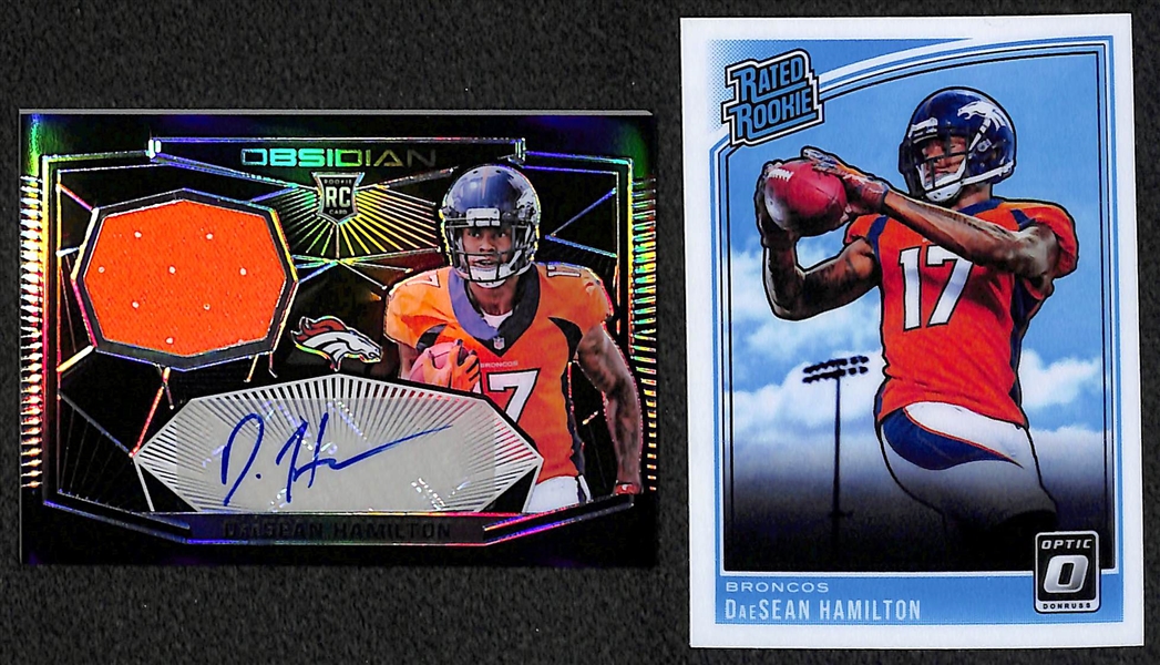 Courtland Sutton & DaeSean Hamilton Autograph & Rookie Card Lot w. 1/1