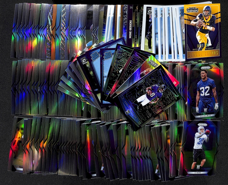 Lot of 155 Football Refractor/Numbered/Rookie Cards w. Mayfield & Jackson