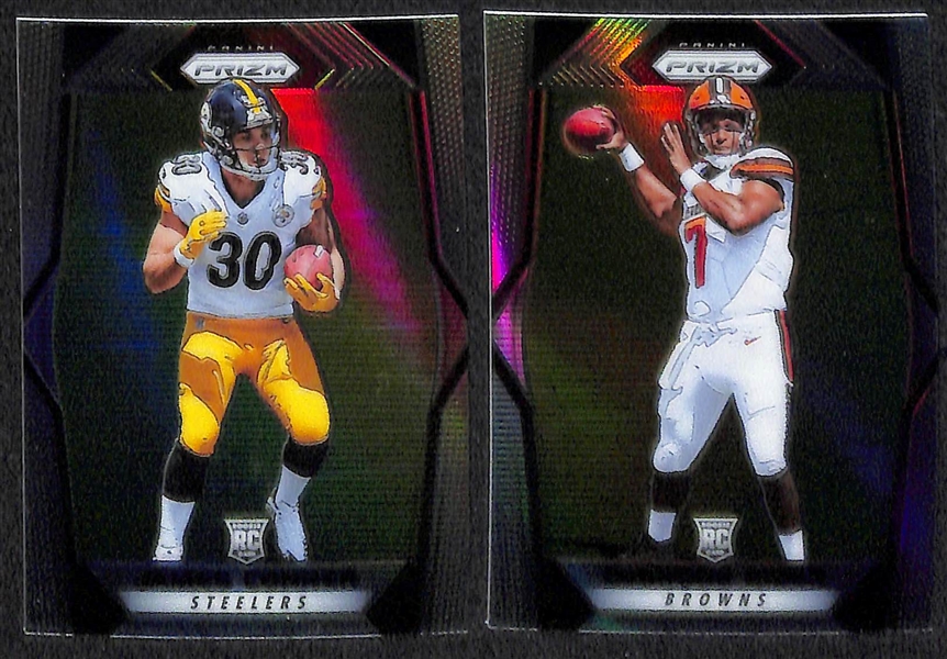 Lot of 155 Football Refractor/Numbered/Rookie Cards w. Mayfield & Jackson