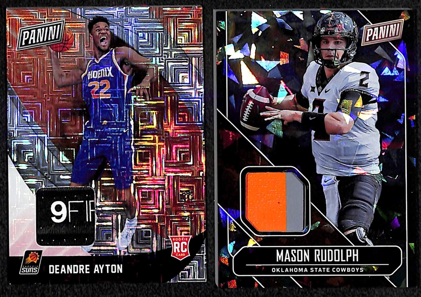 Lot of 28 Football & Basketball Relic Cards w. Mayfield & Ayton