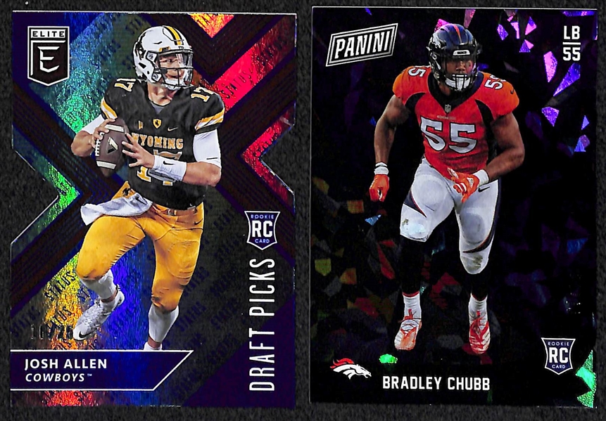 Lot of 139 Football Rookie/Numbered/Refractor Cards w. Saquon Barkley