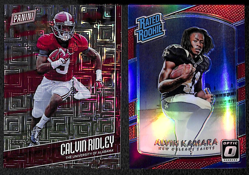 Lot of 139 Football Rookie/Numbered/Refractor Cards w. Saquon Barkley