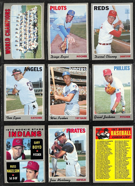 Mid-High Grade 1970 Baseball Card Set w. Some PSA Graded Cards (All 720 Cards in the Set)