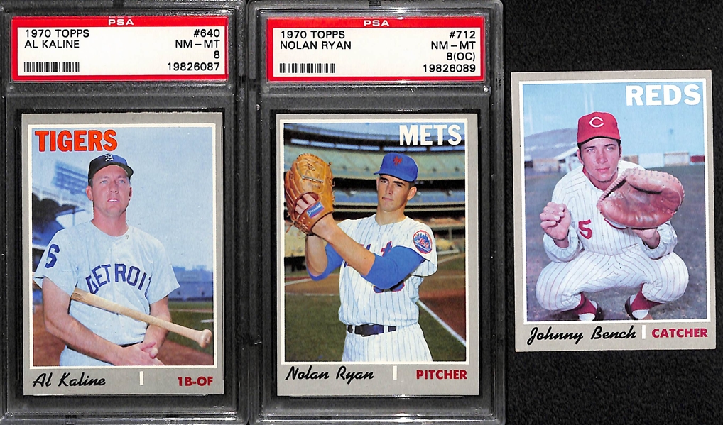 Mid-High Grade 1970 Baseball Card Set w. Some PSA Graded Cards (All 720 Cards in the Set)