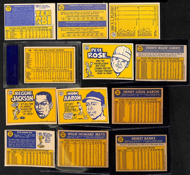 Mid-High Grade 1970 Baseball Card Set w. Some PSA Graded Cards (All 720 Cards in the Set)