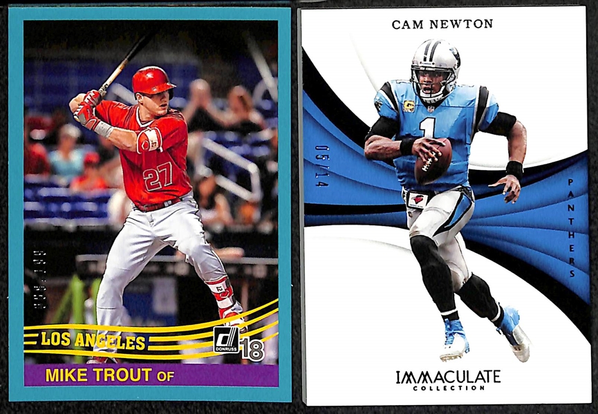 Lot of 307 Mixed Sports Numbered Cards w. Aaron Rodgers & Mike Trout