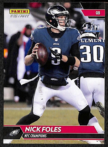 Lot of 8 Panini Instant Eagles Super Bowl & NFC Champions Card Sets