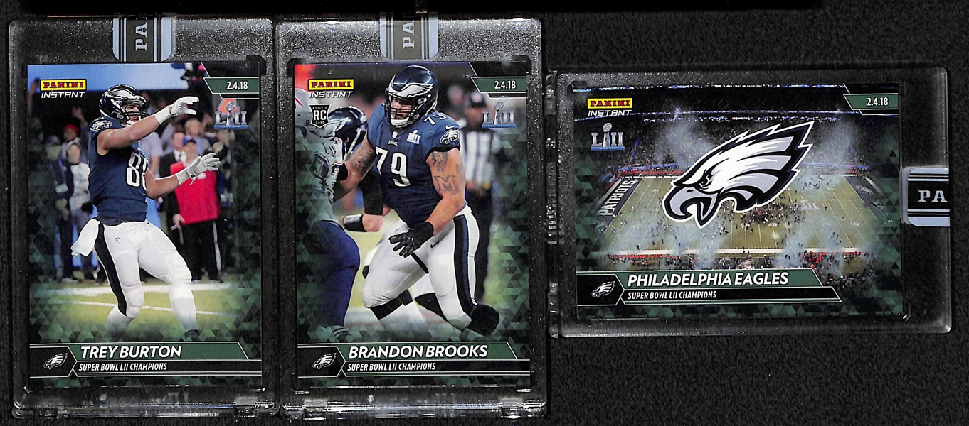 2018 Panini Instant Eagles Super Bowl Green Parallel Card Set Numbered /10 (Missing Foles)