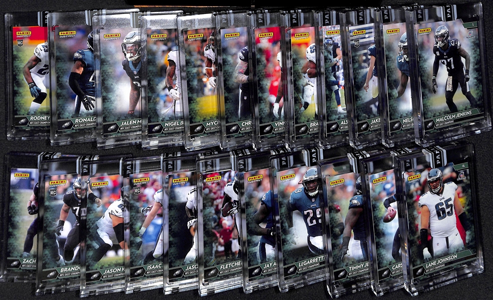 2018 Panini Instant Eagles NFC East Champs Green Parallel Card Set Numbered /10 (Missing Foles)