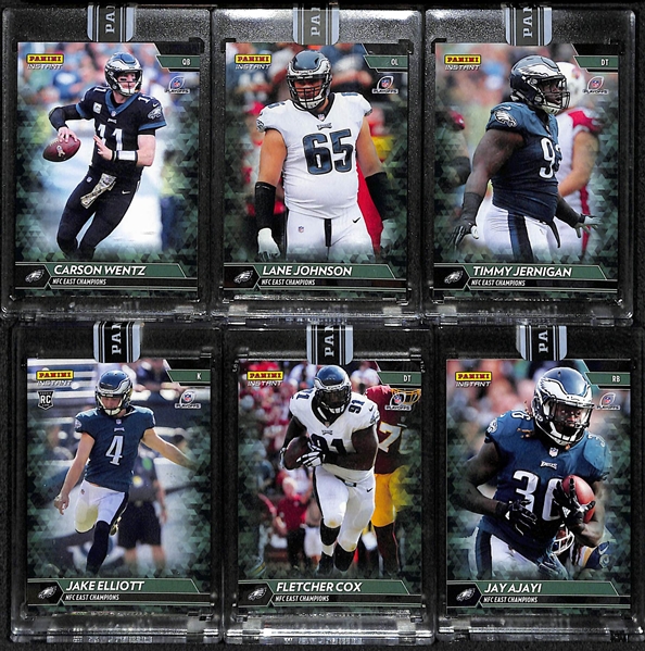 2018 Panini Instant Eagles NFC East Champs Green Parallel Card Set Numbered /10 (Missing Foles)