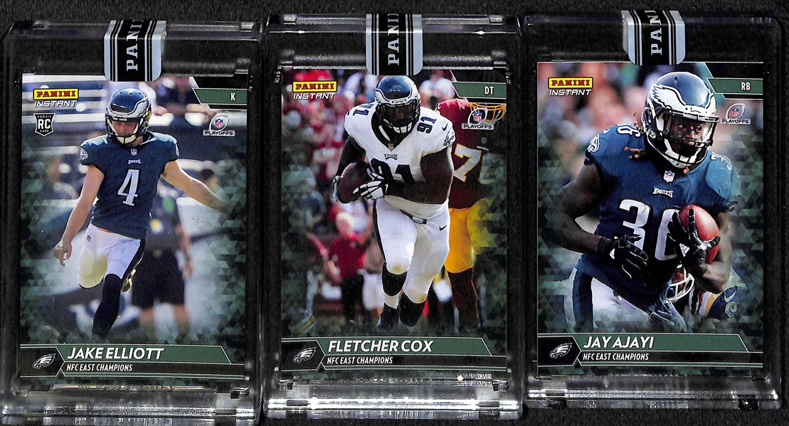2018 Panini Instant Eagles NFC East Champs Green Parallel Card Set Numbered /10 (Missing Foles)