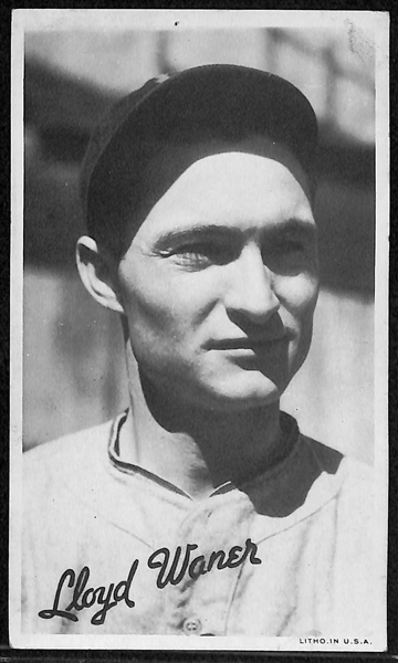 Lot of 3 Circa 1930's Pirates HOFer Goudey Premium Cards (Paul Waner, Pie Traynor, Lloyd Waner)