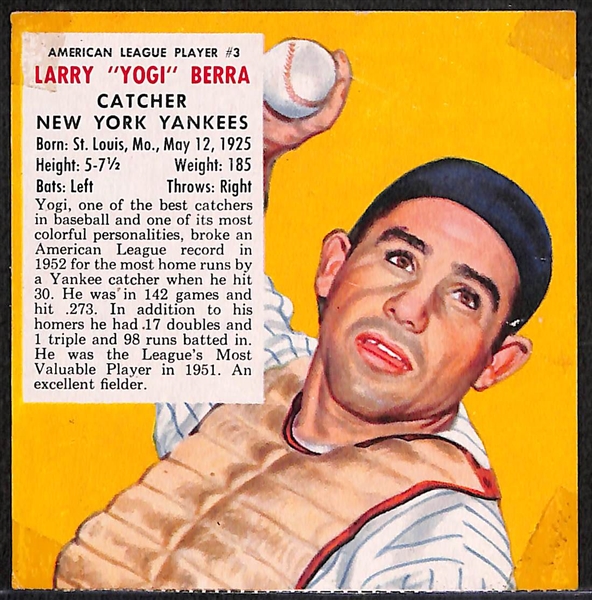 Lot of 4 1953 Redman Tobacco Card w. Yogi Berra