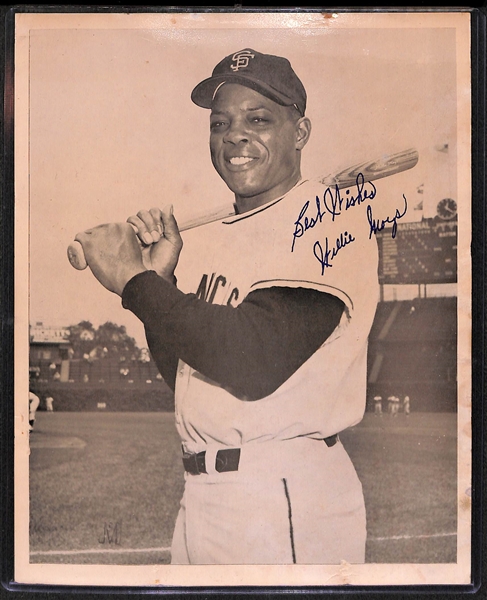 Lot of 3 Baseball Vintage Photos w. Willie Mays