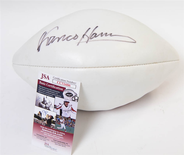 Franco Harris Signed Wilson Football - JSA
