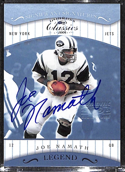 2001 Donruss Classics Joe Namath Autograph Card