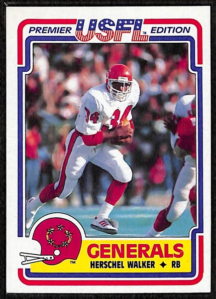 Lot of 4 1984 Topps USFL Rookie Cards w. Kelly & Young