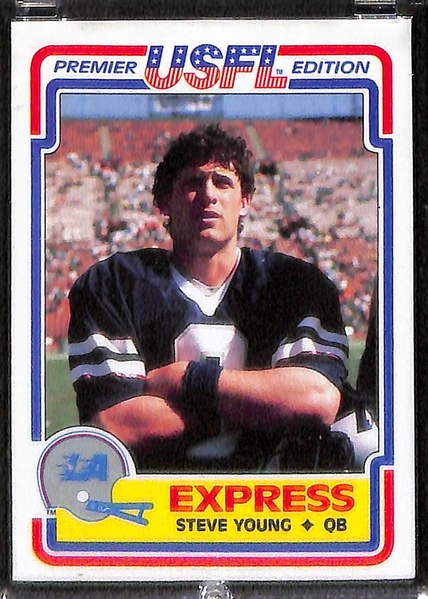 Lot of 4 1984 Topps USFL Rookie Cards w. Kelly & Young