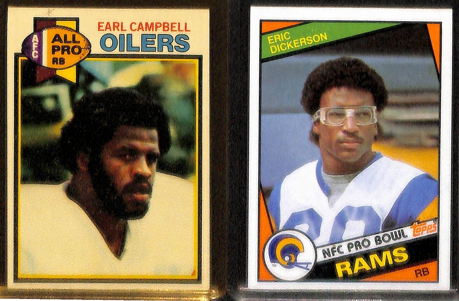 Lot of 9 Football HOF Rookie Cards w. Rice/Largent/Fouts