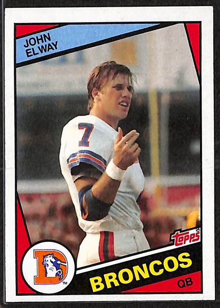 Lot of 15 Football Rookies & Star Cards w. Elway Rookie & Walter Payton's