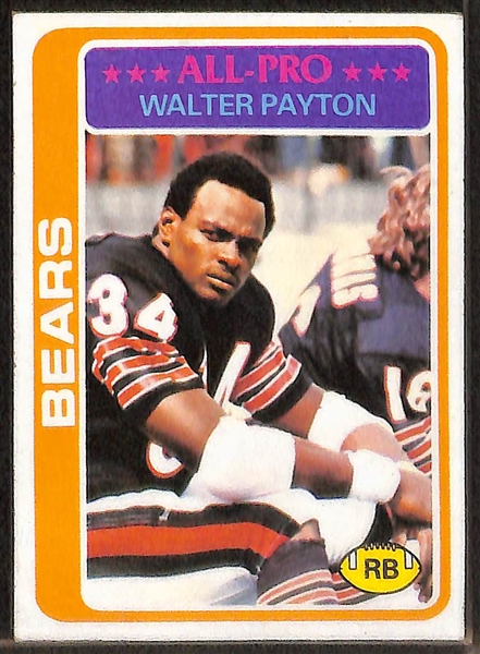 Lot of 15 Football Rookies & Star Cards w. Elway Rookie & Walter Payton's