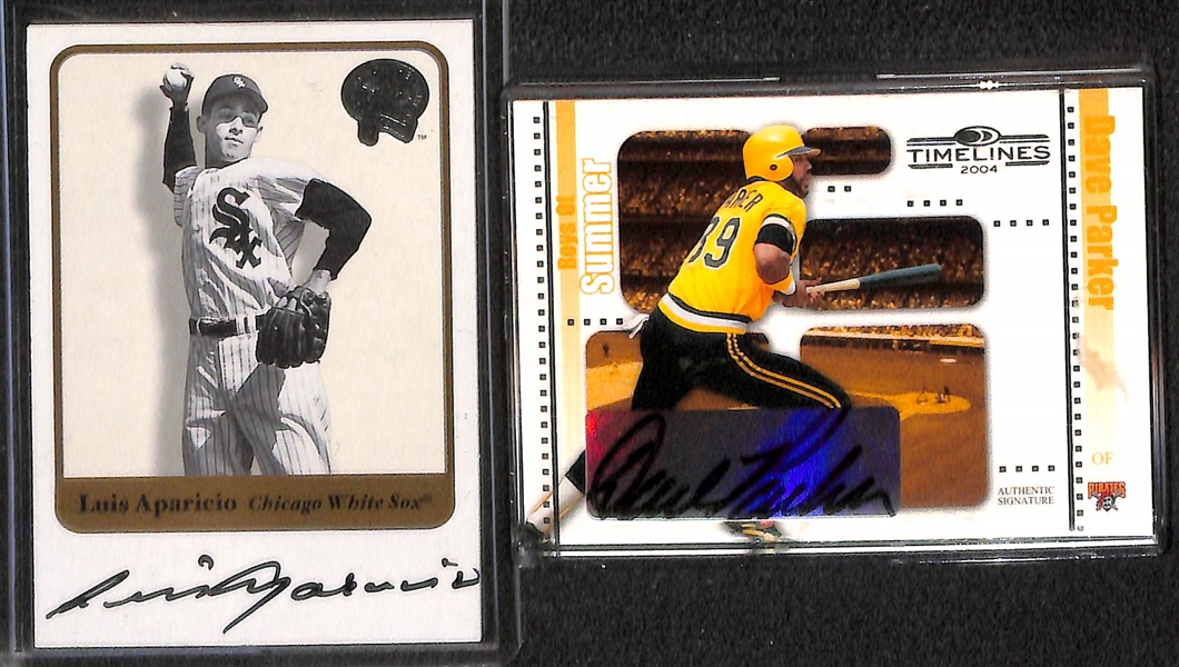 Lot of 7 Baseball Autograph Cards w. Slaughter & Mathews