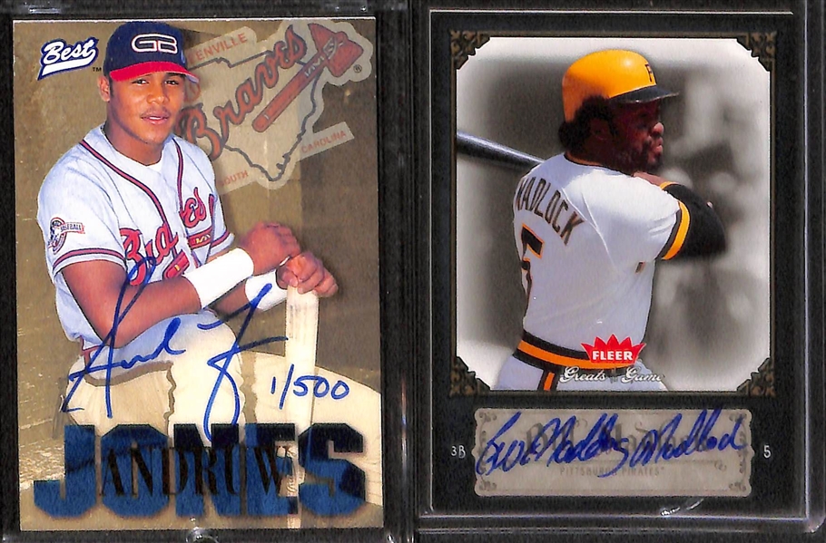 Lot of 7 Baseball Autograph Cards w. Slaughter & Mathews
