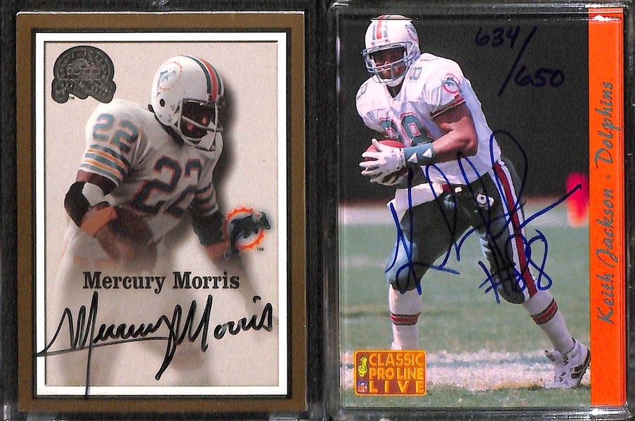 Lot of 8 Football Autograph Cards w. Paul Warfield & Ozzie Newsome
