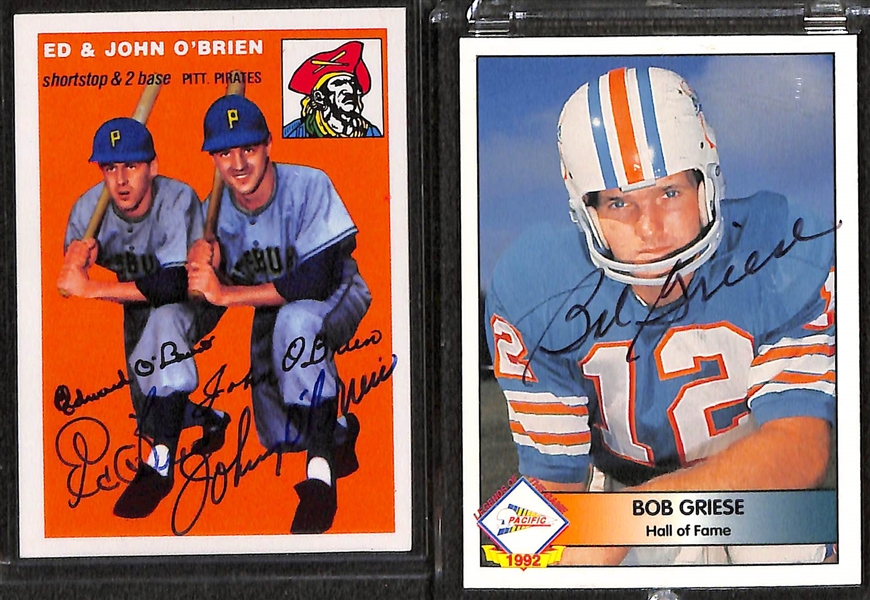 Lot of 9 Signed Cards w. Gale Sayers & Harmon Killebrew