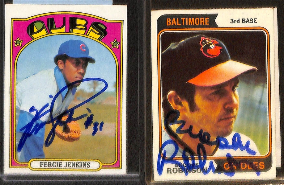 Lot of 9 Signed Cards w. Gale Sayers & Harmon Killebrew