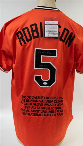 Brooks Robinson Signed Orioles Stat Jersey - JSA