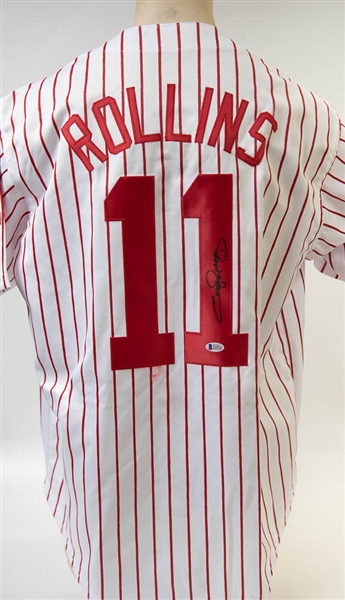 Jimmy Rollins Signed Phillies Jersey - Beckett COA