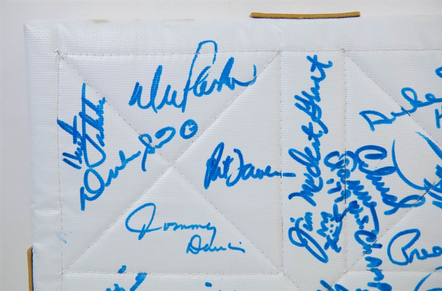 HOFers & Stars Signed Baseball Base w. Snider & Feller (JSA COA)