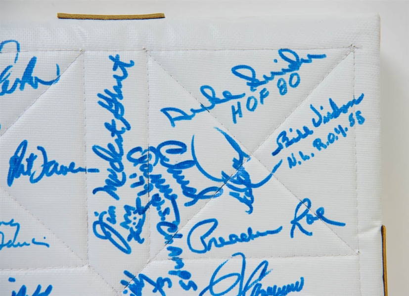 HOFers & Stars Signed Baseball Base w. Snider & Feller (JSA COA)