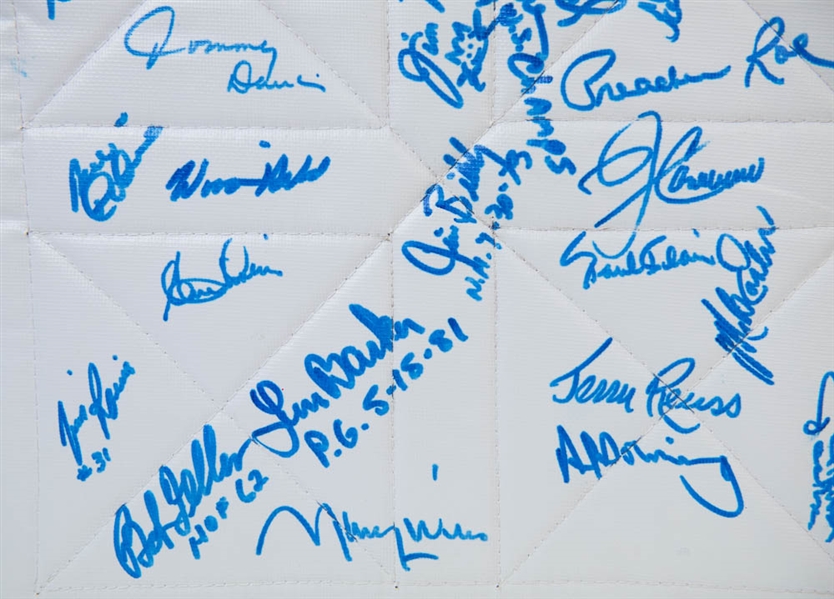 HOFers & Stars Signed Baseball Base w. Snider & Feller (JSA COA)