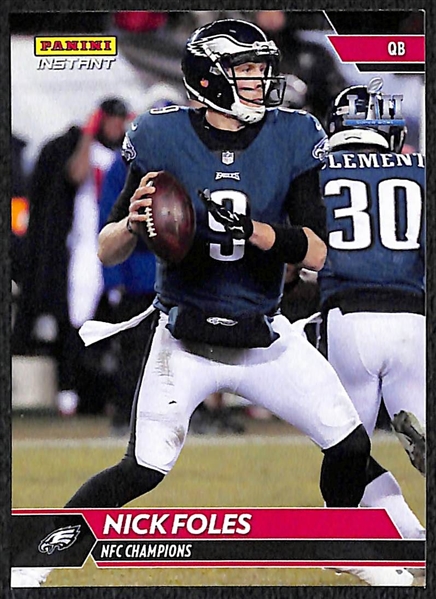 Lot of 3 Panini Instant Eagles Card Sets - Super Bowl/NFC Champs/NFC East Champs
