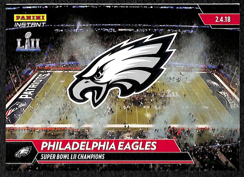 Lot of 3 Panini Instant Eagles Card Sets - Super Bowl/NFC Champs/NFC East Champs