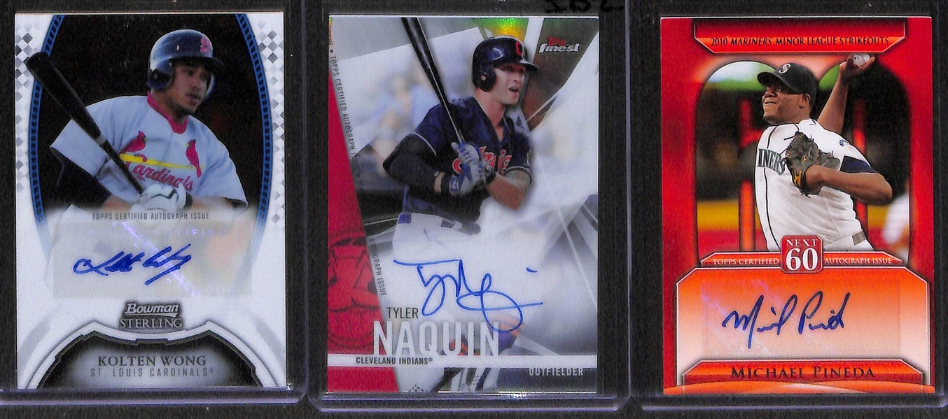 Lot of 32 Baseball Autograph Cards w. Luis Gonzalez & Steven Matz